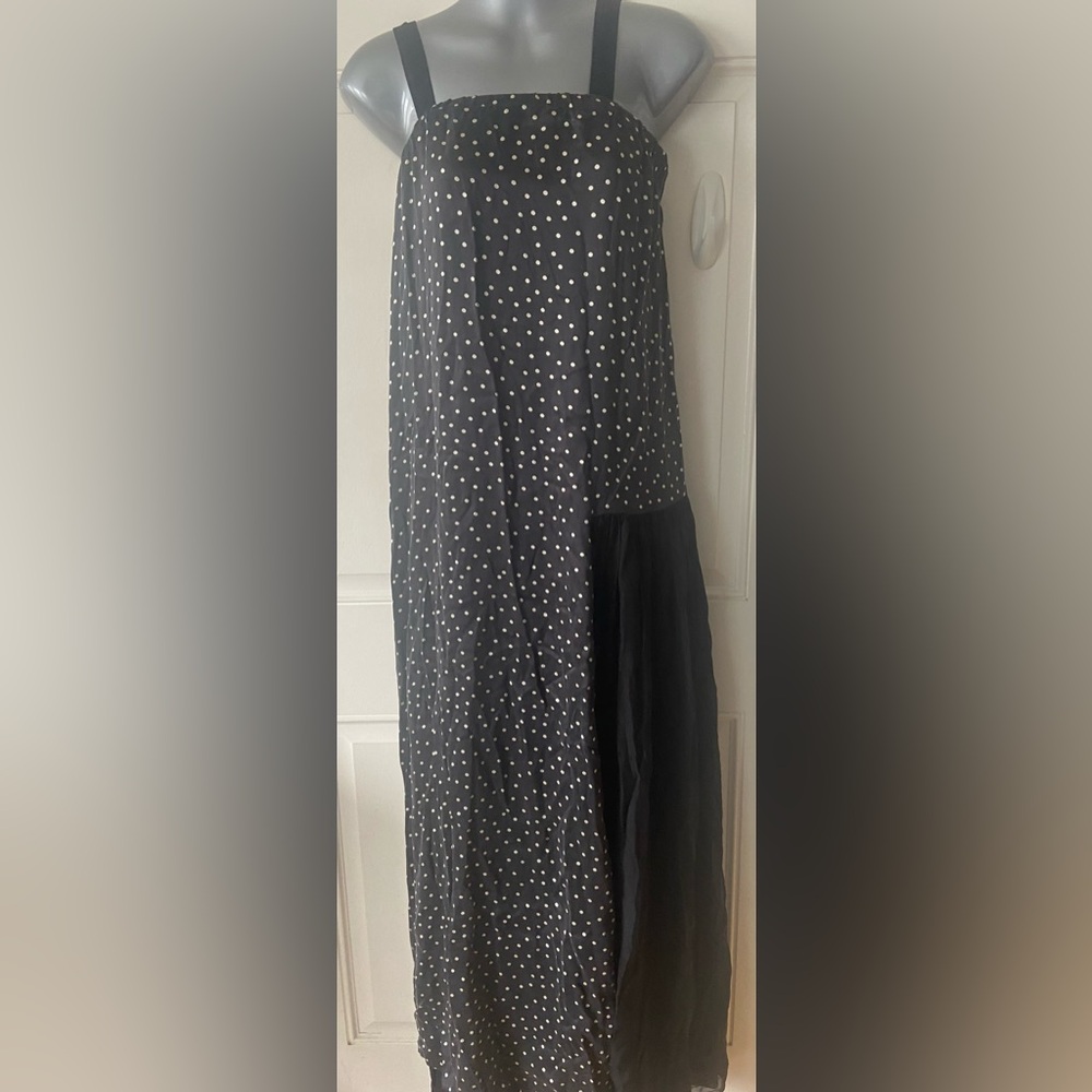 Marisfrolg Black silk polka dot dress. Size 36. Silk/rayon.
